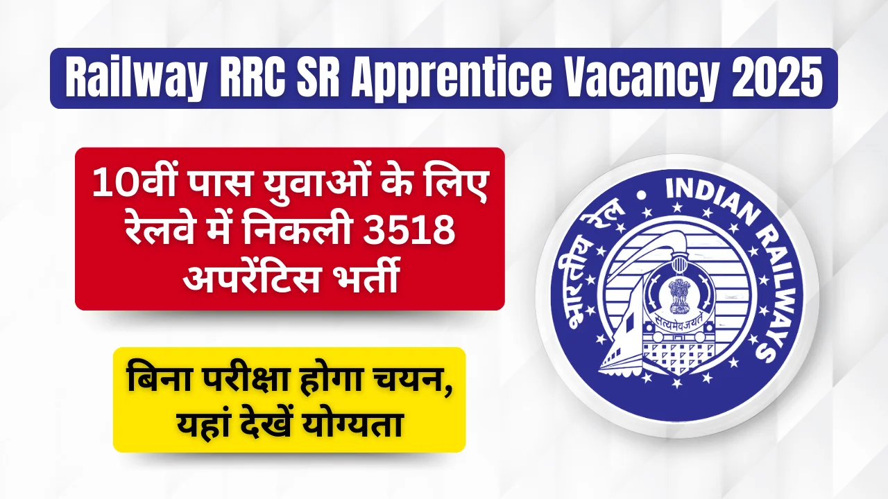Railway RRC SR Apprentice Vacancy 2025