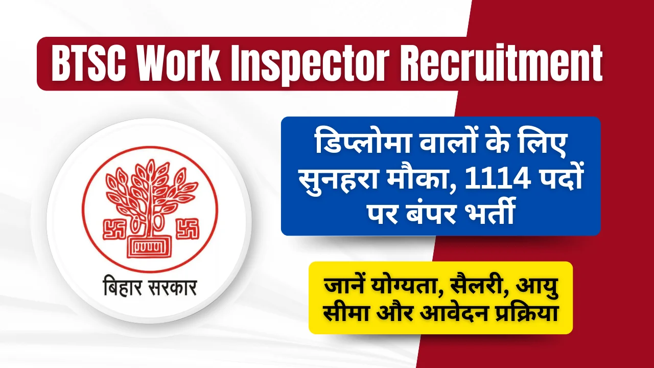 BTSC Work Inspector Vacancy 2025