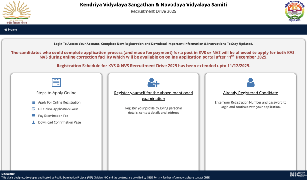 KVS NVS Vacancy 2025